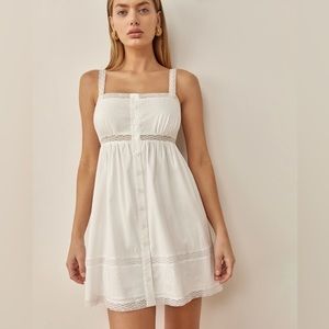Reformation Brayden Mini Dress White 0